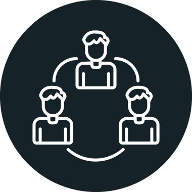 grup simgesi vektör illüstrasyonu. Danışmanlık ve Eğitim konsepti