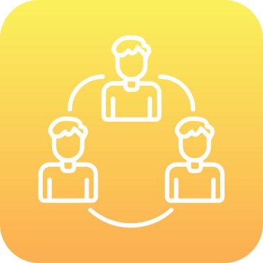 takım çalışması ikon vektör illüstrasyonu 