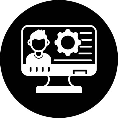 Web simgesi basit illüstrasyon ayarlanıyor