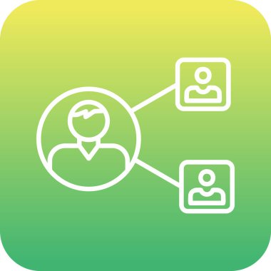 insanlar bağlantı simgesi, vektör illüstrasyonu basit tasarım