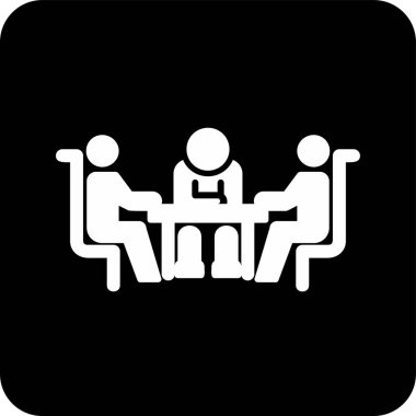 toplantı web simgesi vektör illüstrasyonu 