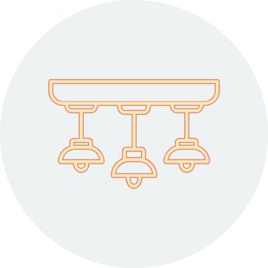 Asılı Lambalar simgesinin vektör illüstrasyonu           