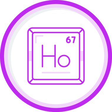 Holmium modern simgesinin vektör illüstrasyonu                      
