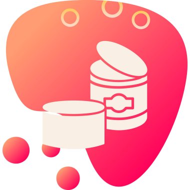 Konserve yemek ikonu. Web için basit illüstrasyon simgesi