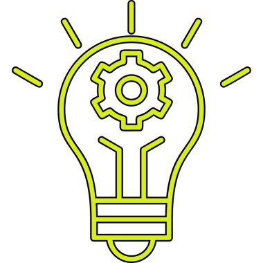 İnovasyon web simgesi basit illüstrasyon 