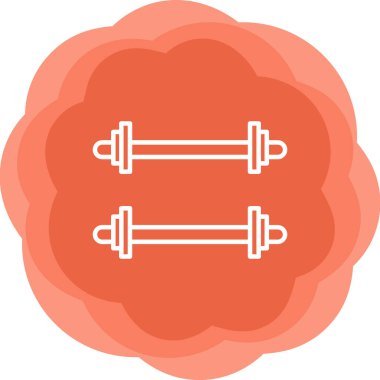 Ağırlıklandırılmış çubuk simgesi web basit illüstrasyon