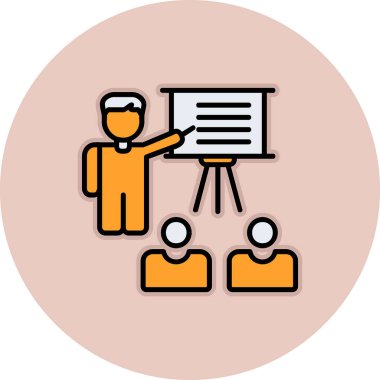 personel eğitim simgesi, vektör illüstrasyonu basit tasarım