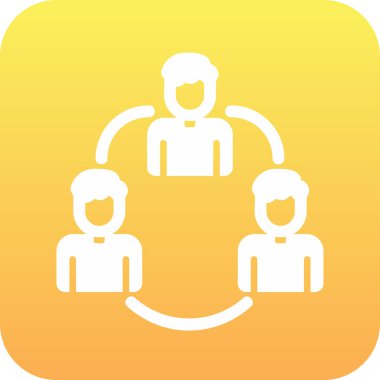 takım çalışması ikon vektör illüstrasyonu 