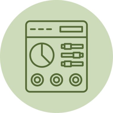 Kontrol Paneli modern simgesinin vektör illüstrasyonu                         