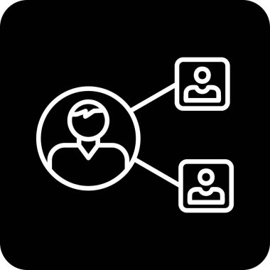 insanlar bağlantı simgesi, vektör illüstrasyonu basit tasarım