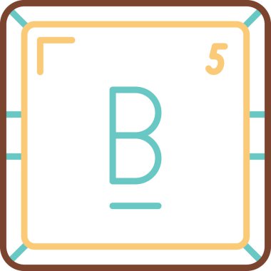Boron modern simgesinin vektör illüstrasyonu                      