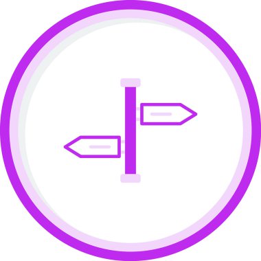 Yol İşaretinin vektör simgesi