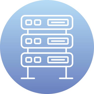 bilgisayar sunucu simgesi, vektör illüstrasyonu basit tasarım