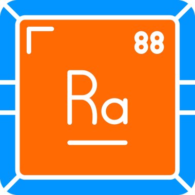 Radyum modern simgesinin vektör illüstrasyonu                      