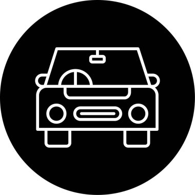 araba web simgesi basit illüstrasyon 