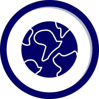 toprak küresi simgesi, vektör illüstrasyonu basit tasarım