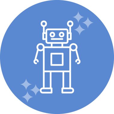 robot. Web simgesi basit illüstrasyon 