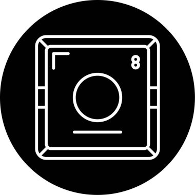 Oxygen modern simgesinin vektör çizimi                      