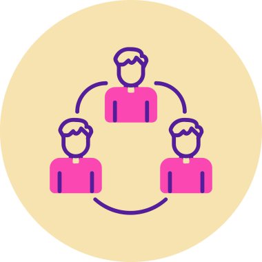 takım çalışması ikon vektör illüstrasyonu 