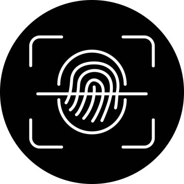 Parmak Tarayıcı Web simgesi, vektör illüstrasyonu