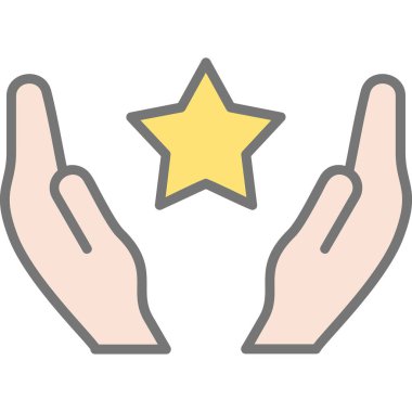 yıldız web simgesi basit illüstrasyon 