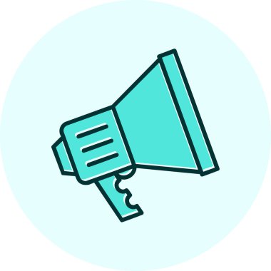 megafon web simgesi, vektör çizim 