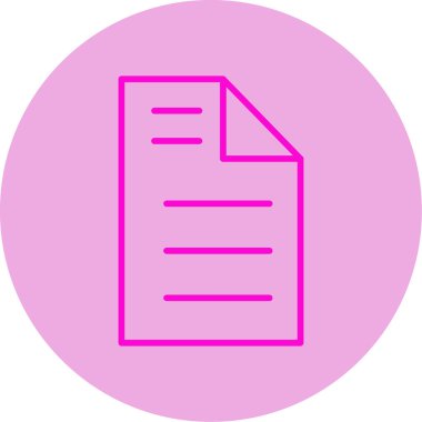 belge dosya simgesi vektör illüstrasyonu 