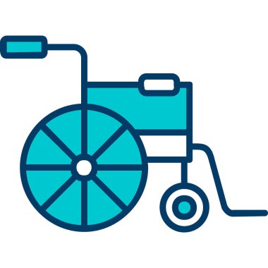 Tekerlekli sandalye web simgesinin vektör çizimi