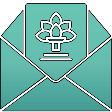 Davet mektubu, e- posta vektör simgesi