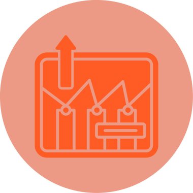 Büyüme grafiği Web simgesi basit illüstrasyon  