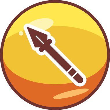 Mızrak simgesi vektör illüstrasyonu