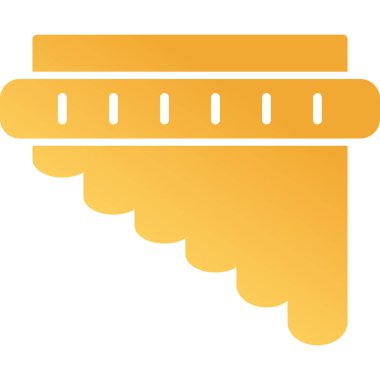 Pan Flüt web simgesi, vektör illüstrasyonu