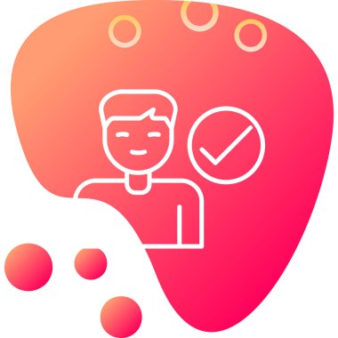 Onaylanmış Adaylar web simgesi vektör illüstrasyonu