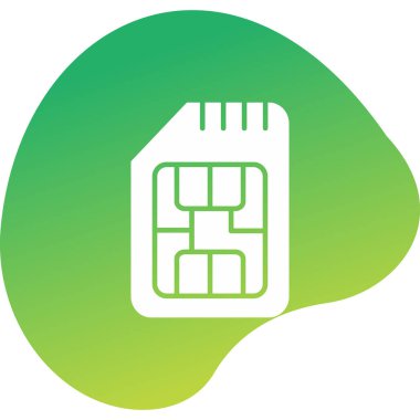 Sim Kart web simgesi, vektör illüstrasyonu