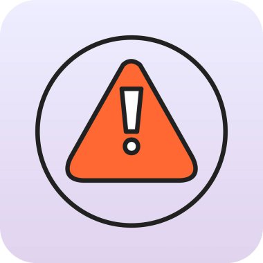 Uyarı vektör çizgisi simgesi, vektör illüstrasyonu 