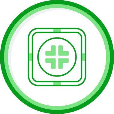 Çıkış düğmesi simgesi, basit vektör illüstrasyonu 