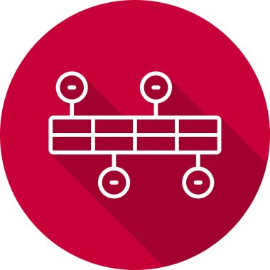 İş diyagramı simgesi. Ağ şeması simgesi. Veritabanı sembolü, vektör illüstrasyonu