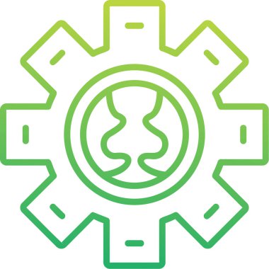 dişli simgesi vektör illüstrasyonu