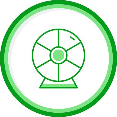 tekerlek düz simgesi, vektör çizim