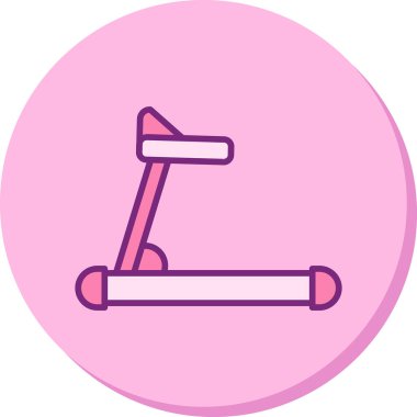 koşu bandı web simgesi, vektör çizim 