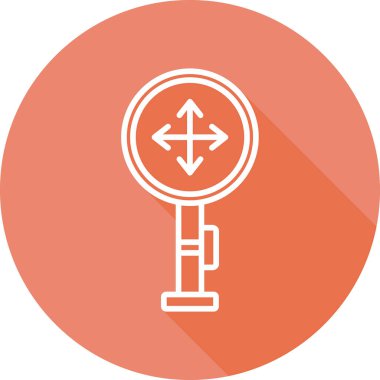 Modern Kesişme simgesinin vektör illüstrasyonu             