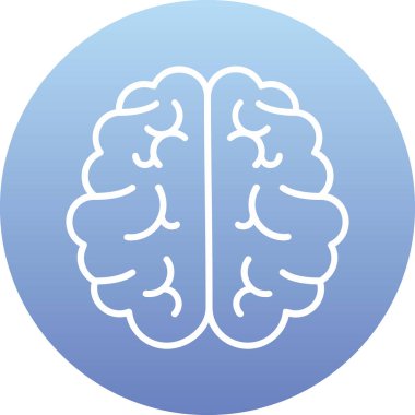 Beyin. Web simgesi basit illüstrasyon 