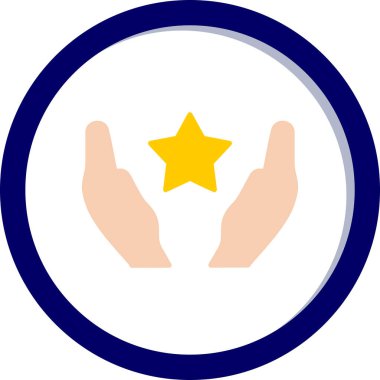 yıldız web simgesi basit illüstrasyon 