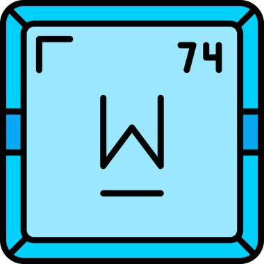 Periyodik tablo simgesinin Tungsten kimyasal ögesi