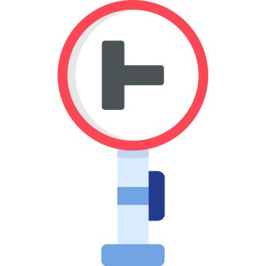 T Junction simgesi vektör illüstrasyonu      