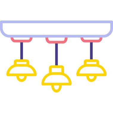 Asılı Lambalar simgesinin vektör illüstrasyonu           