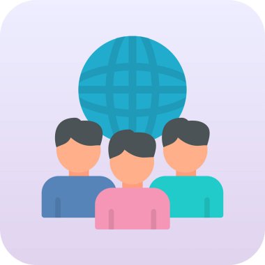 Uluslararası ilişkiler simgesi, vektör illüstrasyonu basit tasarım