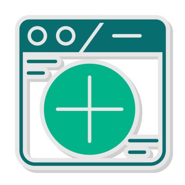 Sekme web simgesi vektör illüstrasyonu