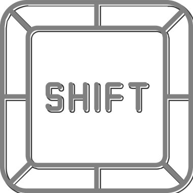 Vardiya düğmesi. Web simgesi basit illüstrasyon