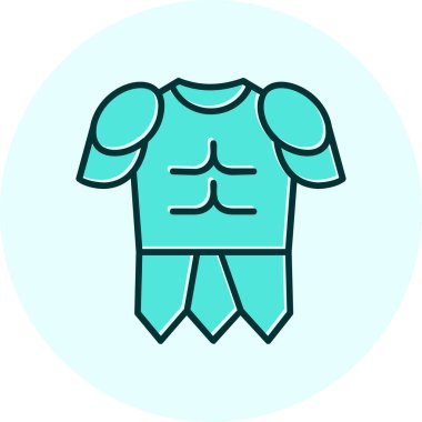 Zırh simgesi, vektör illüstrasyonu basit tasarım